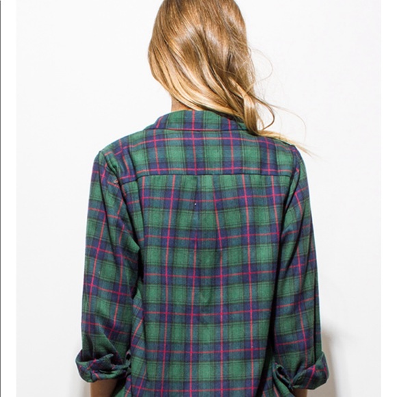 ARRIVED!long sleeve button up flannel top~ - Picture 6 of 7